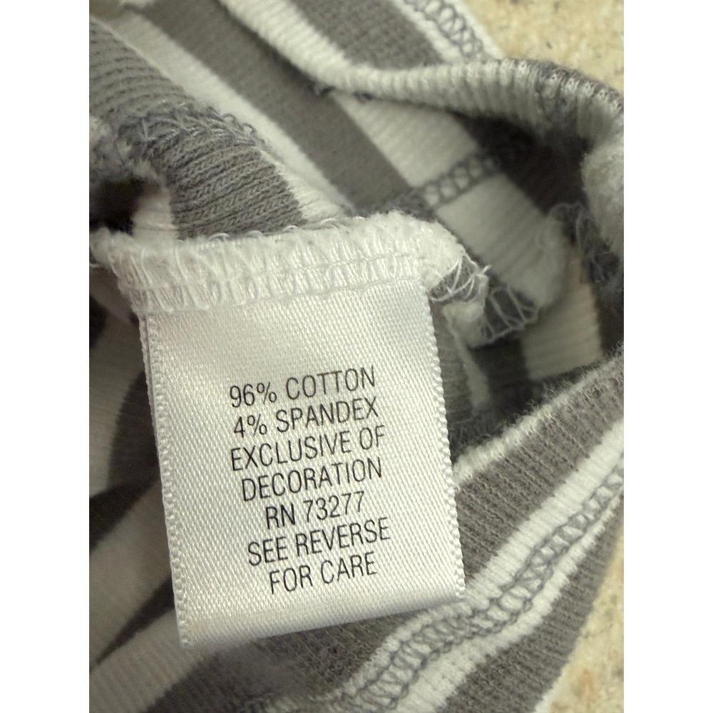 Y2K‎ Striped Racerback Tank Top Gray White Fitted Stretch Indie 2000s Boho L - Picture 6 of 10